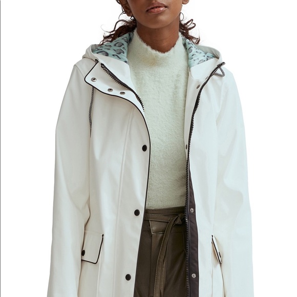 NWT Noize Alexa Raincoat Rubberized Parka Vegan - Picture 2 of 7